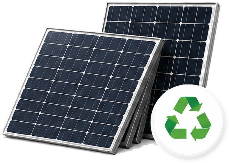 Old and damaged solar panels prepared for collection in Sydney